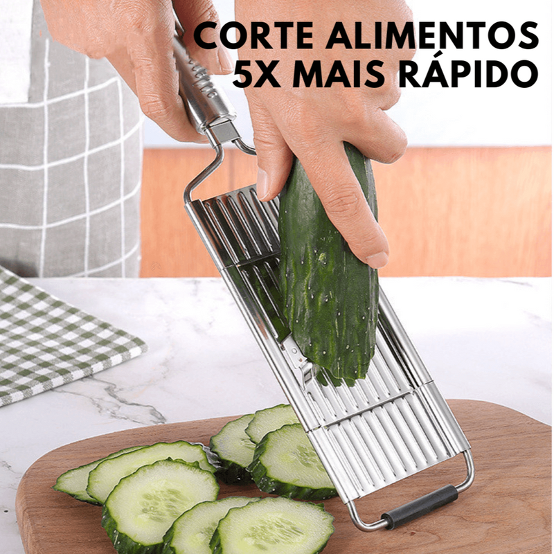 🔥 COMPRE 1 E LEVE 2! 🔥 Ralador Multiuso Inox + 4 Lâminas + Brinde Grátis!