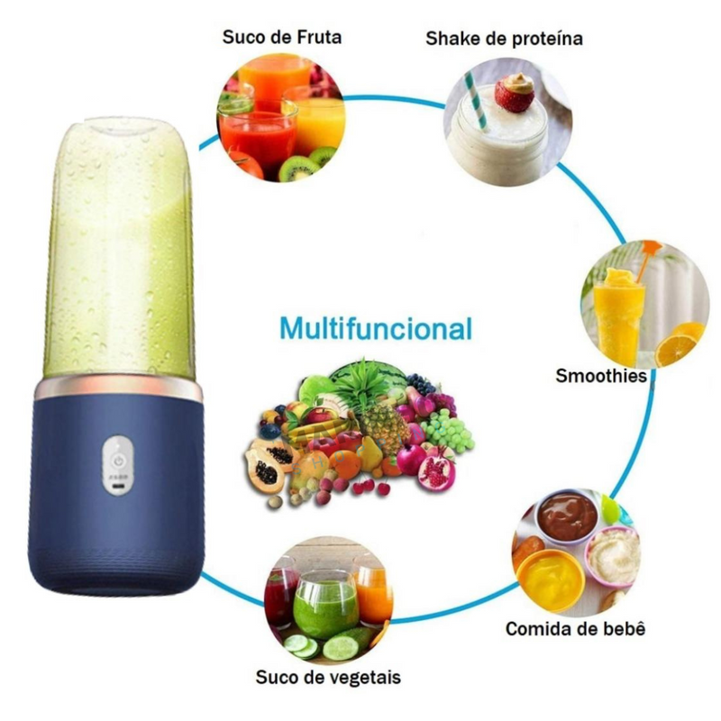 Liquidificador Portátil Ultra Potente - GANHE BRINDE EXCLUSIVO (COPO EXTRA)