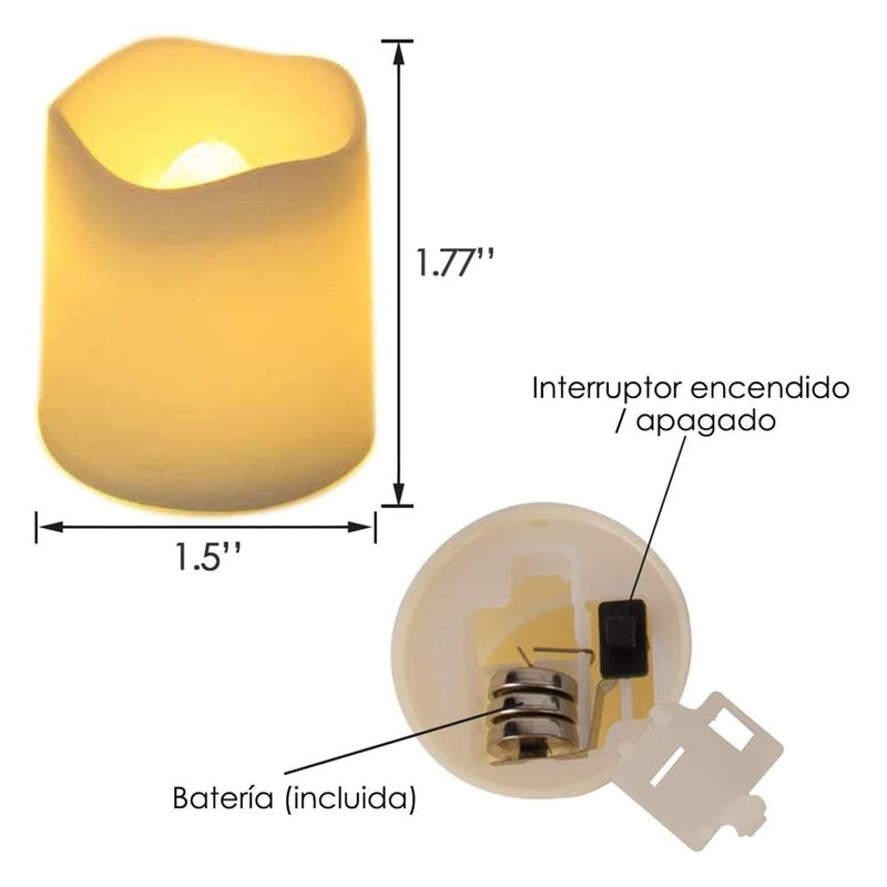 Kit de vela de LED Decorativa 24 Peças