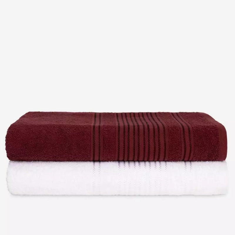 Kit Jogo 2 Toalhas De Banho Linha Luxo Prime Florença