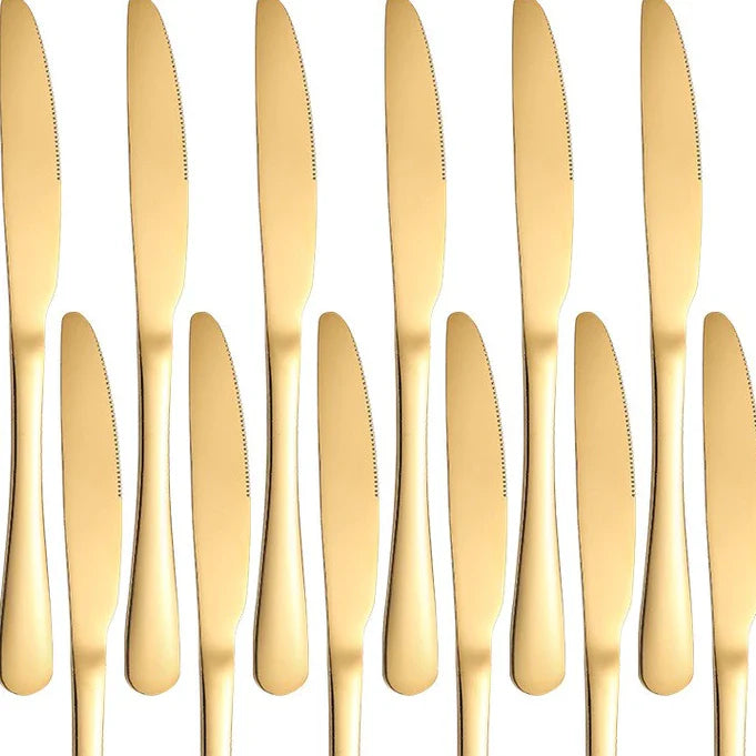 18 Peças Talheres Ouro De Aço Inox