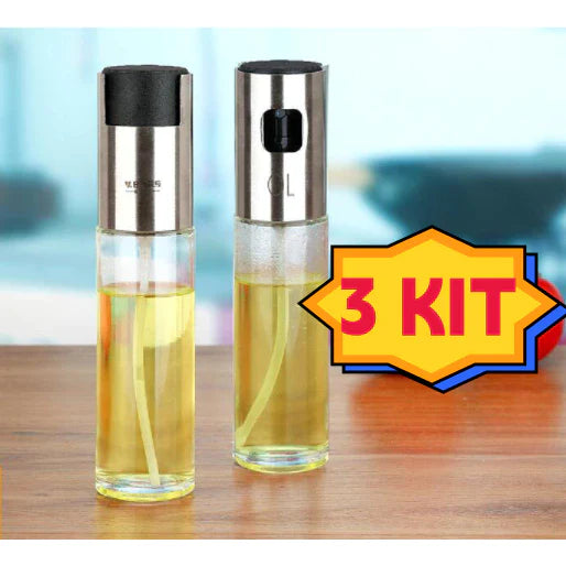 3 Spray Pulverizador Vidro Inox Borrifador