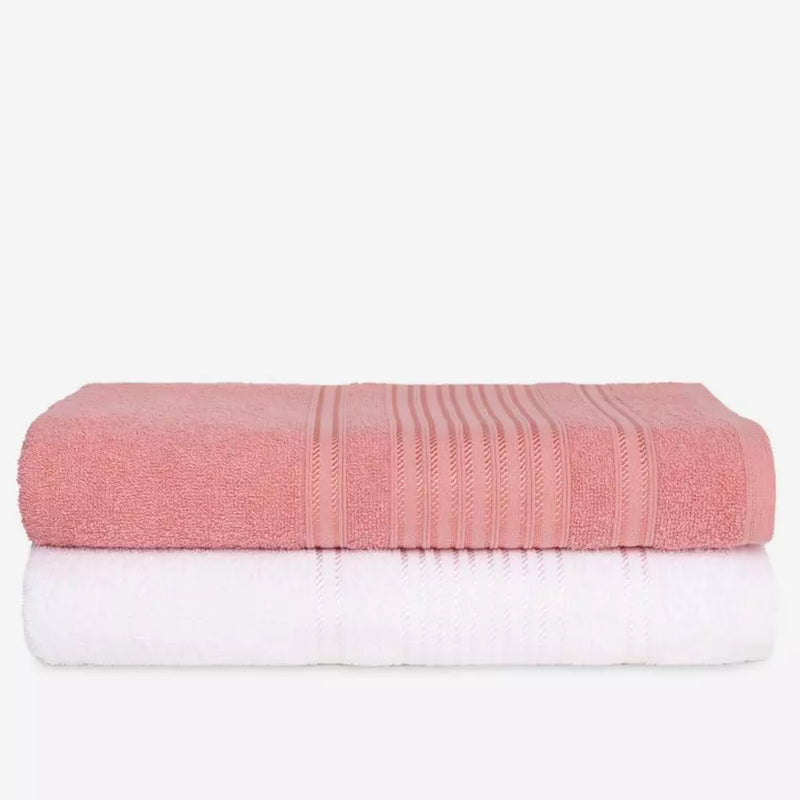 Kit Jogo 2 Toalhas De Banho Linha Luxo Prime Florença