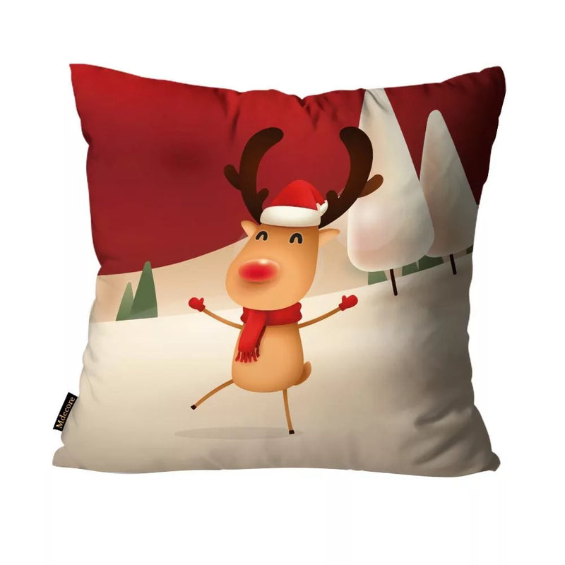 Kit 4 Capas de Almofadas Feliz Natal Vermelha