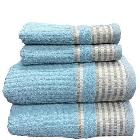 Kit/Jogo 4 Toalhas - 2 Banho + 2 Rosto Tóquio Canelada 140cm x 75cm 360gr/m² 100% Algodão