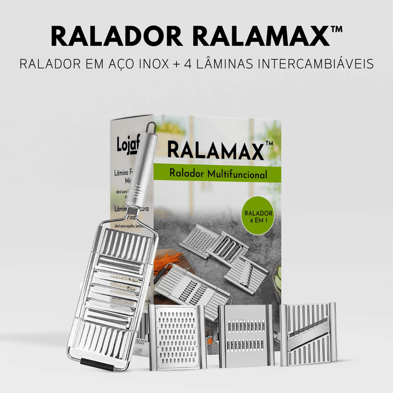 🔥 COMPRE 1 E LEVE 2! 🔥 Ralador Multiuso Inox + 4 Lâminas + Brinde Grátis!
