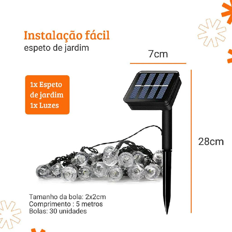 Pisca Pisca Varal Lâmpadas Solar