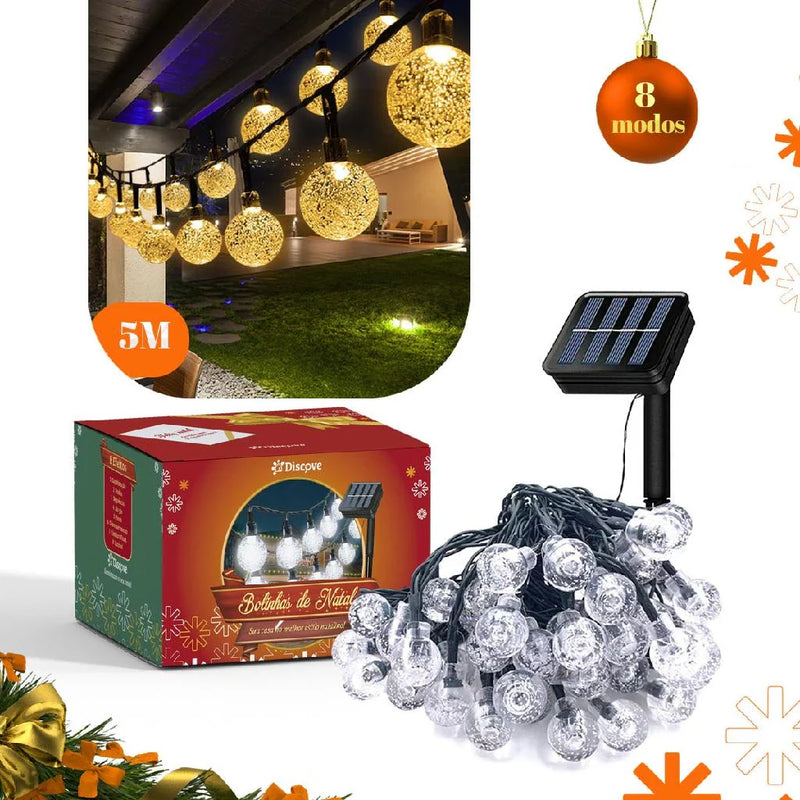 Pisca Pisca Varal Lâmpadas Solar